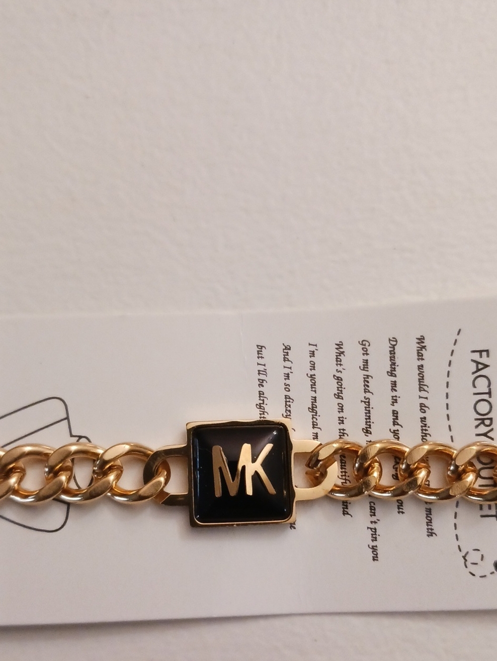 MK unisex Stainless Steel  Gold Bracelet.